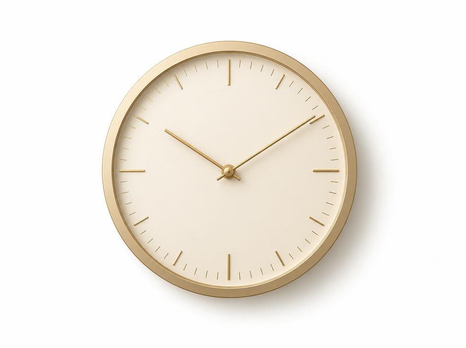 Reloj minimalista representando la falta de tiempo